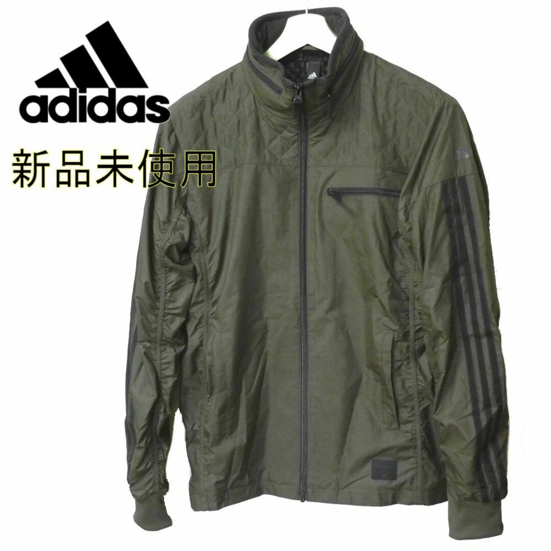 新品adidas カーキ メンズ ウインドブレーカー/薄手ジャンパーL