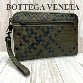 BOTTEGA VENETA ボッテガヴェネタ スモール イントレチャート ファスナー レザー トートバッグ ハンドバッグ グリーン 667278V0E