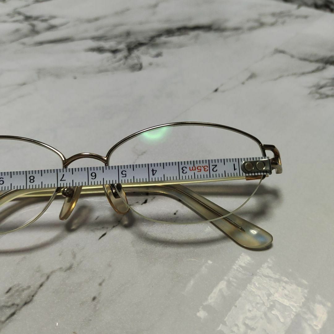 1881超美品　ブルガリ　420　眼鏡　メガネ　ハーフリム　度強　大理石