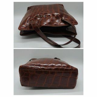 美品✨マウロゴヴェルナ 2way トートバッグ シャイニング クロコダイル