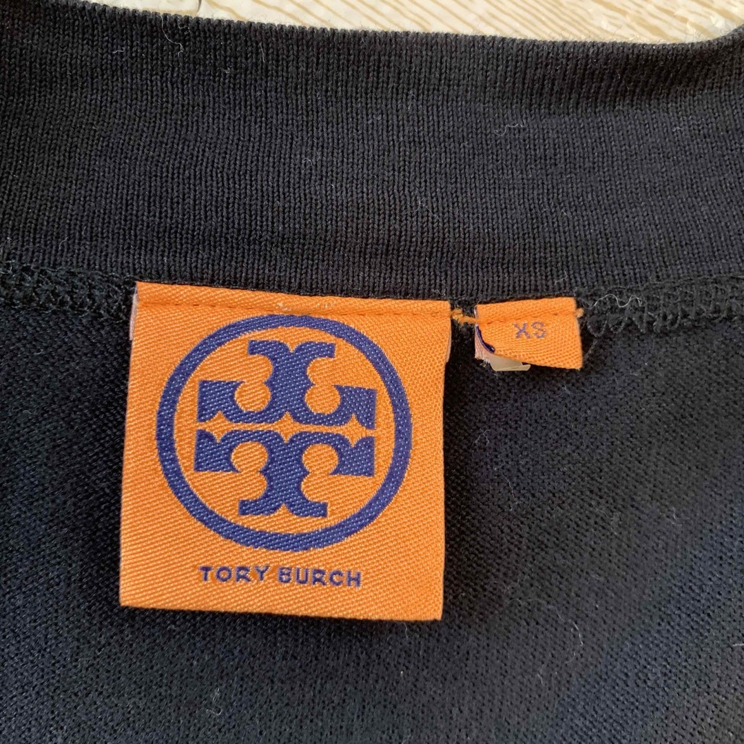 トリーバーチ　Tory Burch　黒　リブ　カーディガン　サイズS 日本のM