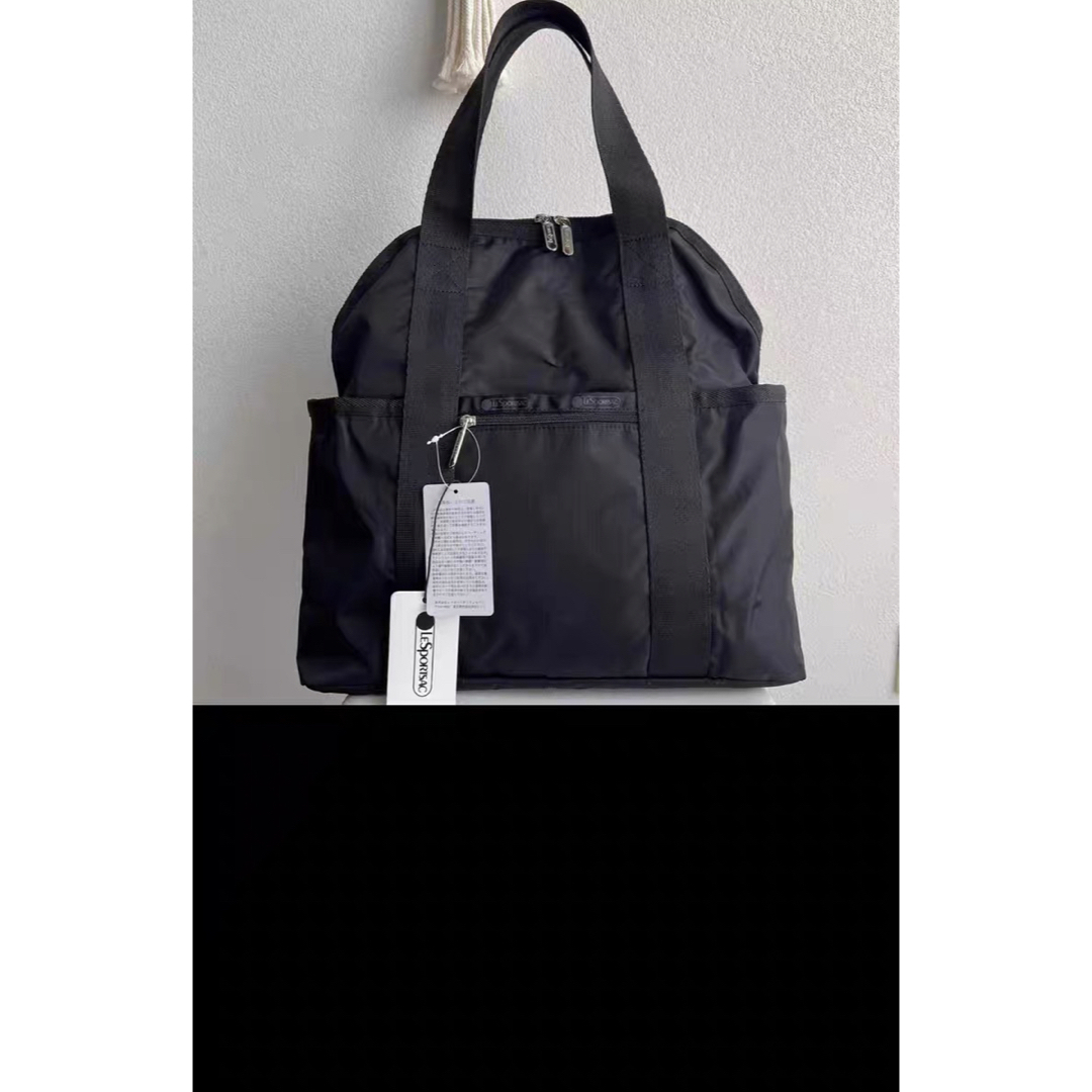 LeSportsac - 【新品】レスポートサック 黒 トートバッグリュックの