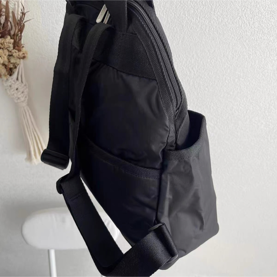 LeSportsac - 【新品】レスポートサック 黒 トートバッグリュックの