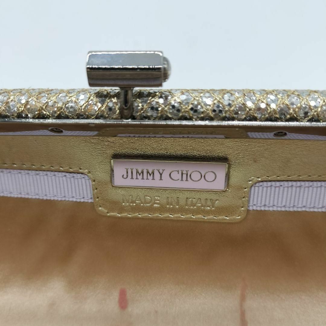 JIMMY CHOO   美品ジミーチュウ クラッチバッグ グリッター がま口