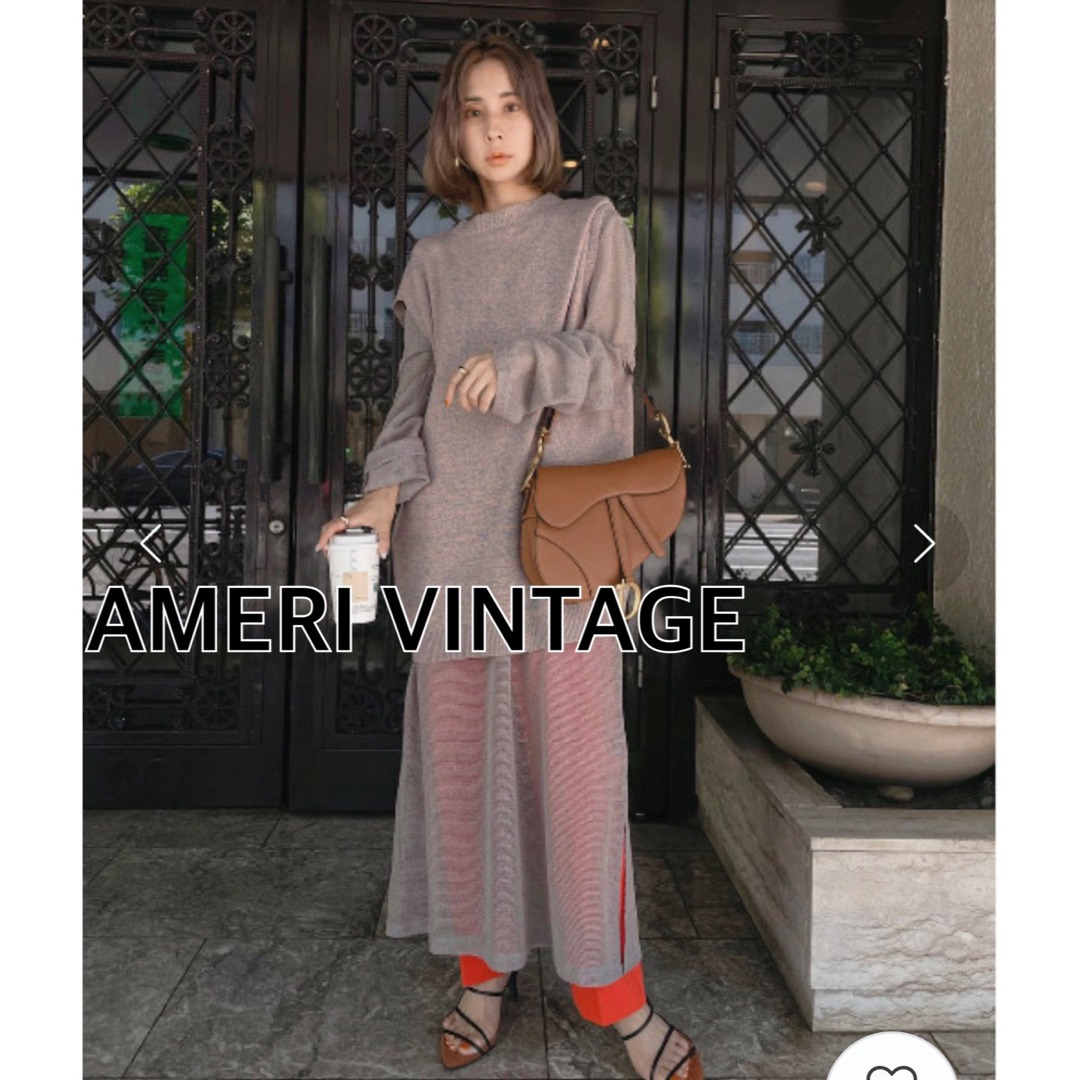 AMERI VINTAGEアメリヴィンテージ メッシュトップu0026ニットベストセット-