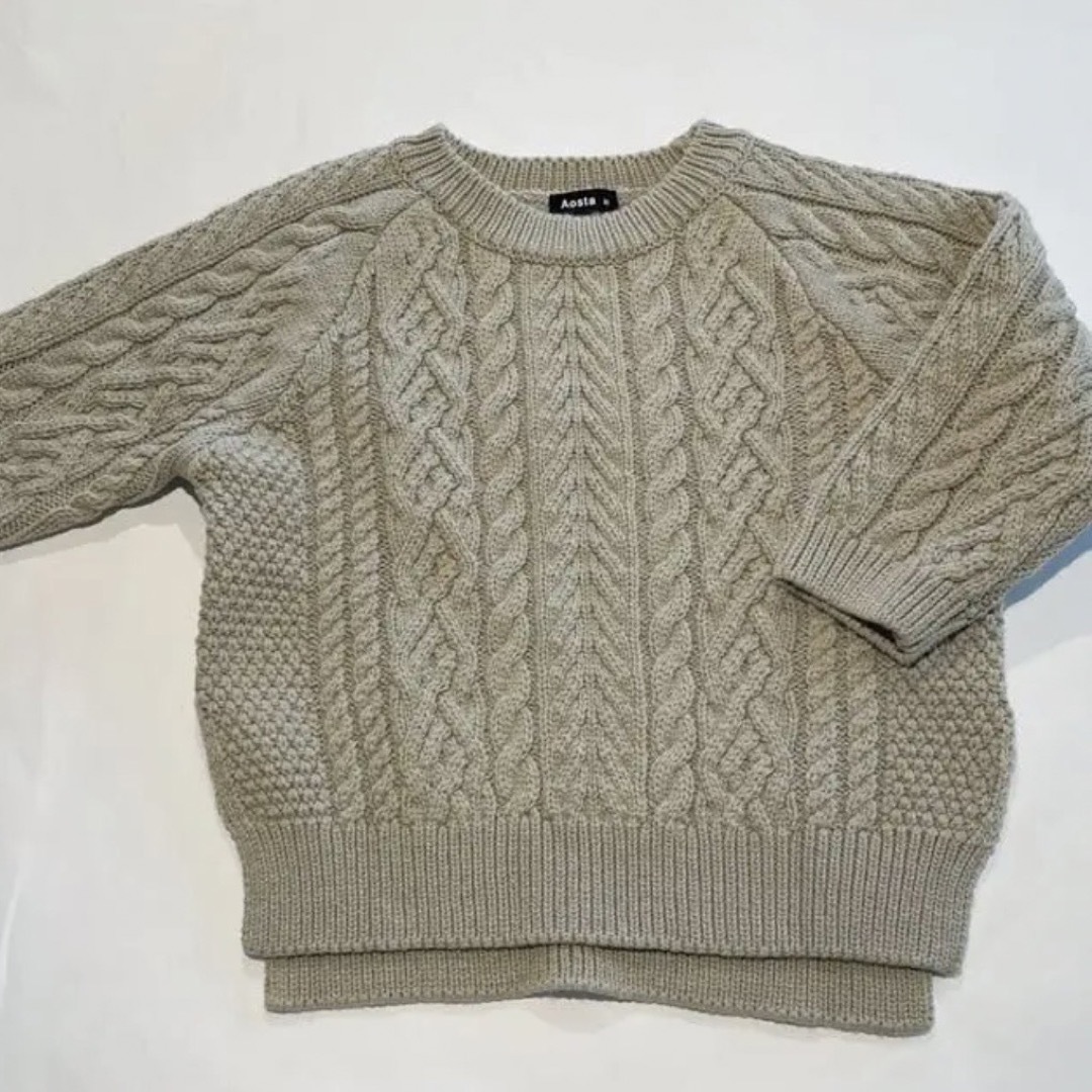 aosta アオスタ twist knit 韓国子供服 アオスタMサイズ キッズ/ベビー/マタニティのキッズ服男の子用(90cm~)(ニット)の商品写真