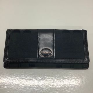 コーチ(COACH)のコーチ　coach  キャンバスレザー　シグネチャー　長財布　r586(長財布)