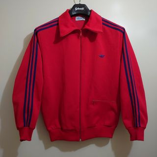 アディダス(adidas)の★美品★70〜80年代　アディダス　ジャージ　レッド　size Ｌ　デサント(その他)