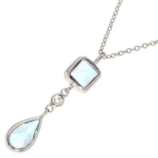 ティファニー ネックレス アクアマリン ドロップ ダイヤモンド K18WGホワイトゴールド TIFFANY & CO. ジュエリー