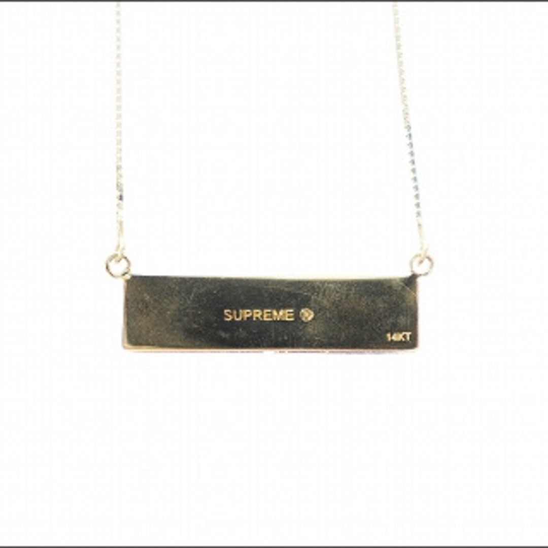 Supreme Name Plate 14K Gold Pendantネックレス