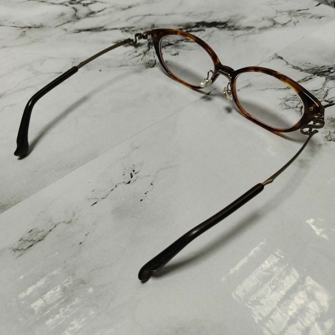 1894超美品　フォーナインズ　6503　眼鏡　メガネ　度強　鼈甲柄　特殊ヒンジ 9