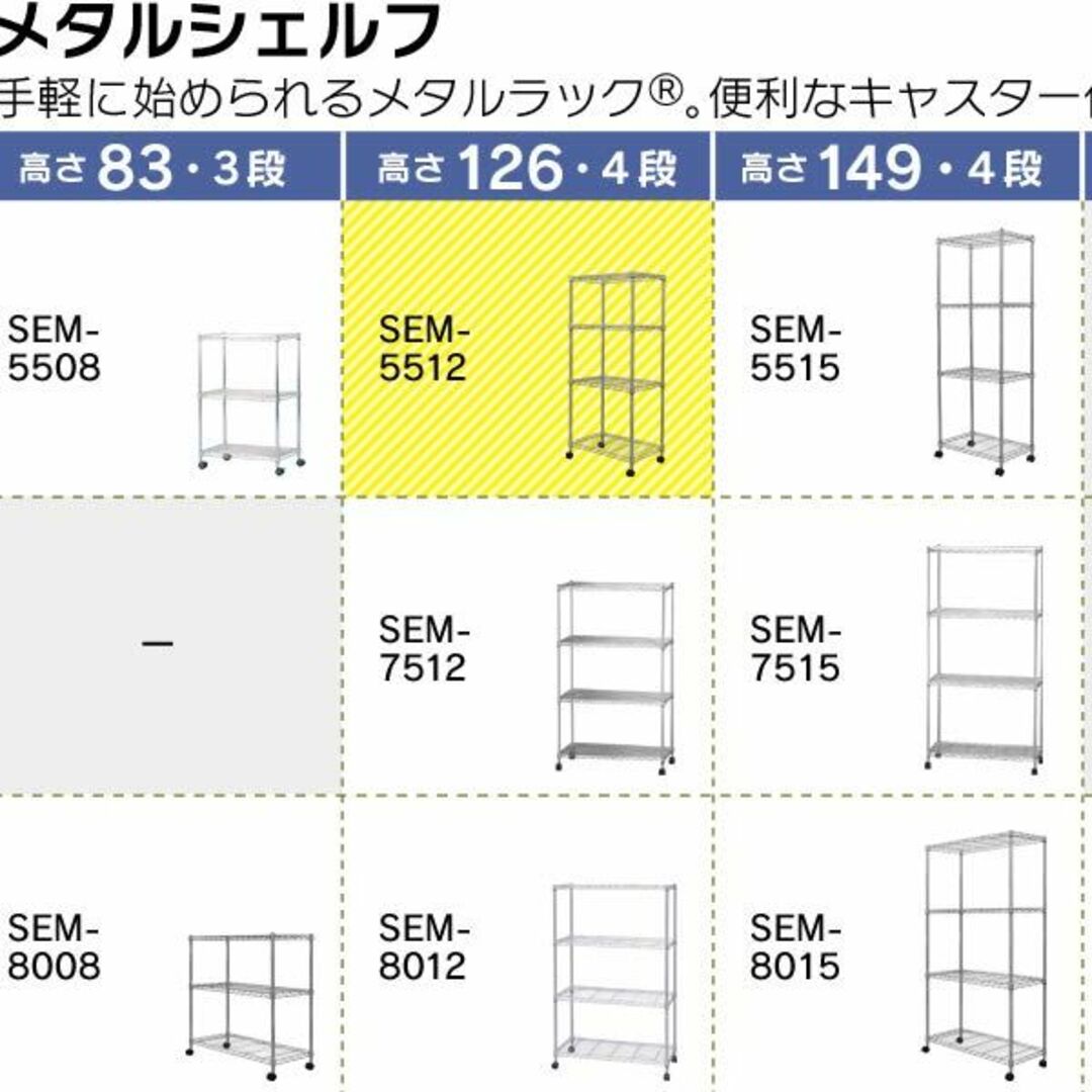 アイリスオーヤマ ラック メタルラック 4段 キャスター付き 防サビ加工 ポール 2