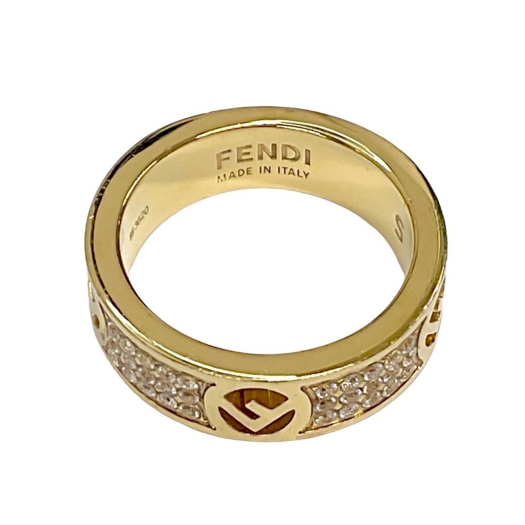 フェンディ FENDI エフイズフェンディ リング 指輪 ゴールド ラインストーン ロゴ | フリマアプリ ラクマ