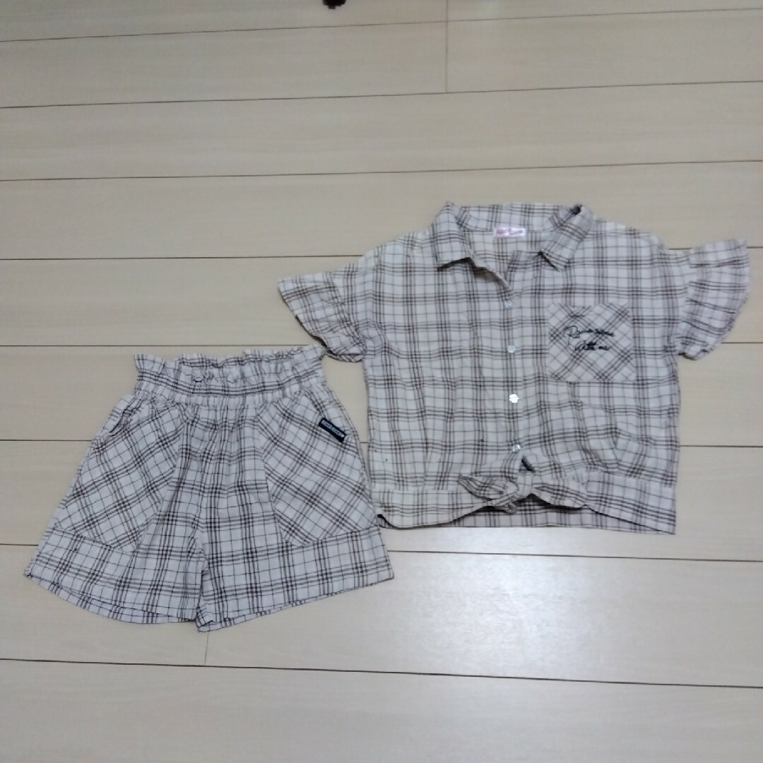 しまむら(シマムラ)のしまむら    キッズサイズ   セットアップ キッズ/ベビー/マタニティのキッズ服女の子用(90cm~)(ブラウス)の商品写真