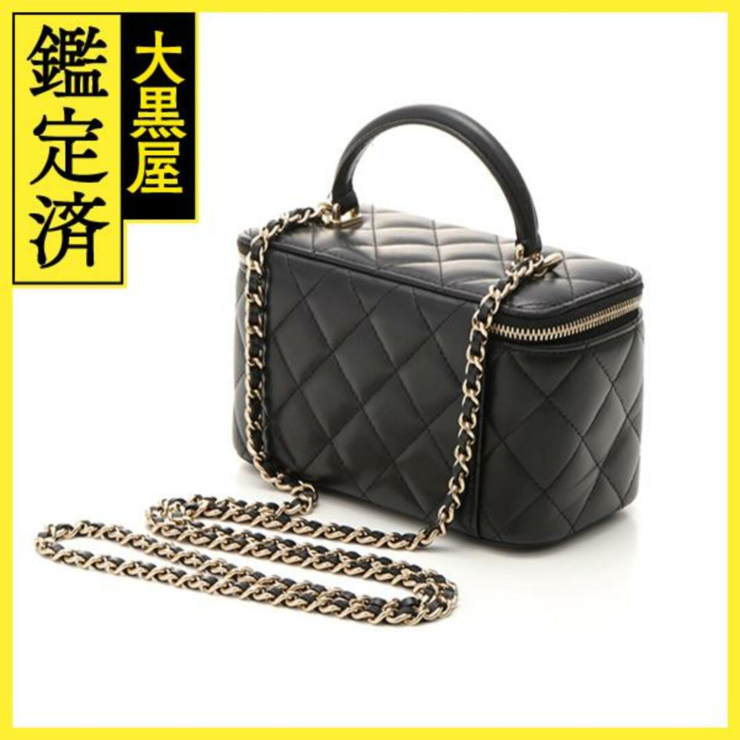 シャネル CHANEL スモールフラップ ハンドバッグ ブラック ラム