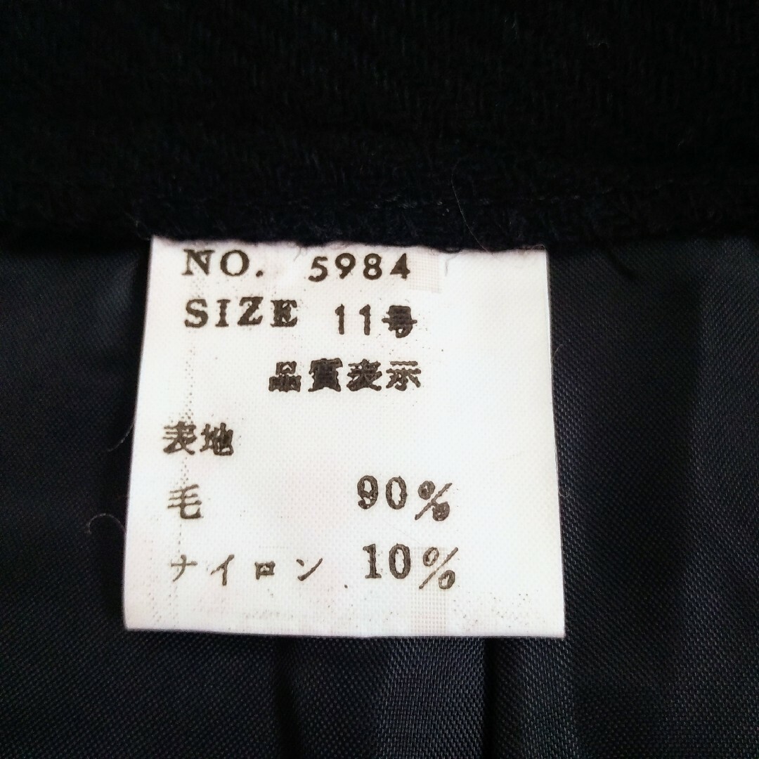 Mサイズ　膝丈スカート　黒　日本製　春秋冬 レディースのスカート(ひざ丈スカート)の商品写真