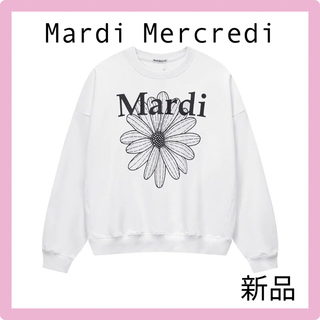 Mardi Mercredi マルディメクルディ 刺繍 スウェット 黒 グレーの通販 ...