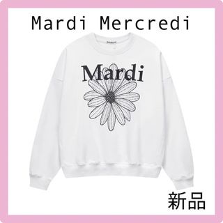 Mardi Mercredi マルディメクルディ 刺繍 スウェット 黒 グレー