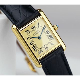 カルティエ(Cartier)の美品 カルティエ マスト タンク アイボリー ローマン SM Cartier(腕時計)