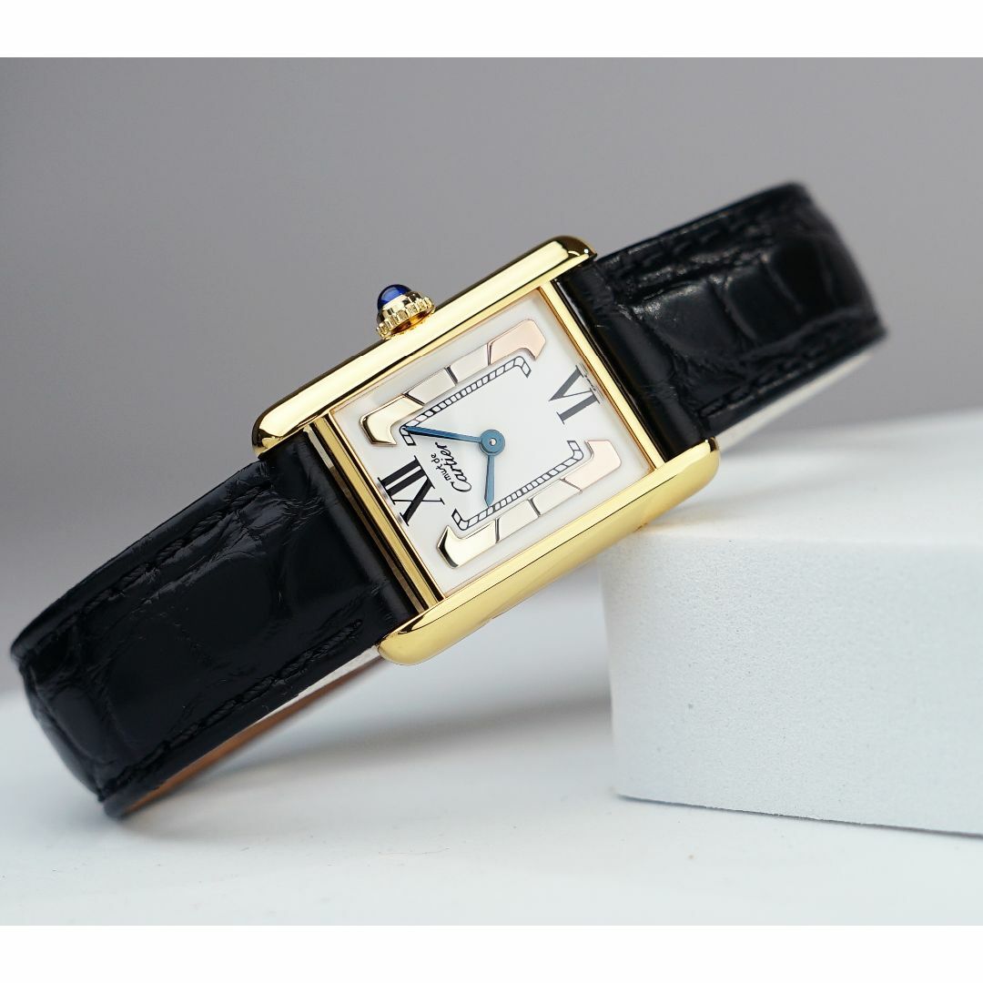 美品 カルティエ マスト タンク ゴールドライン ローマン SM Cartier