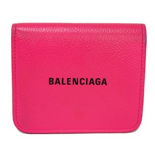 BALENCIAGA バレンシアガ キャッシュ フラップ コイン カードホルダー コンパクトウォレット ブラック ショッキングピンク 新ロゴ アシッドフューシャ 二つ折り財布 594216 1IZ43 5660