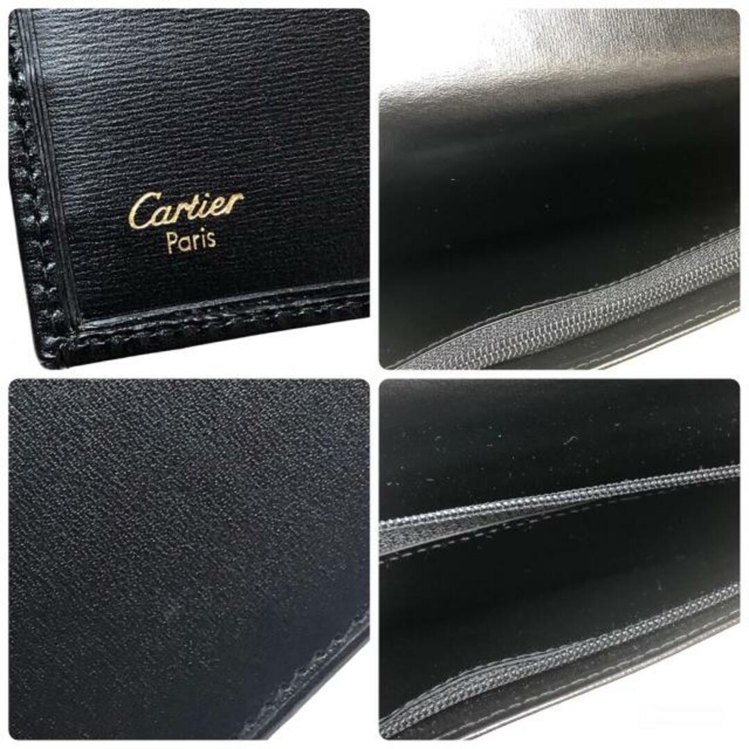 Cartier(カルティエ)のカルティエ(Cartier) L3000131 パシャ ドゥ カルティエ 二つ折り長財布 長財布 メンズ (カラー：ブラック)  【Aランク】【中古】 メンズのファッション小物(長財布)の商品写真