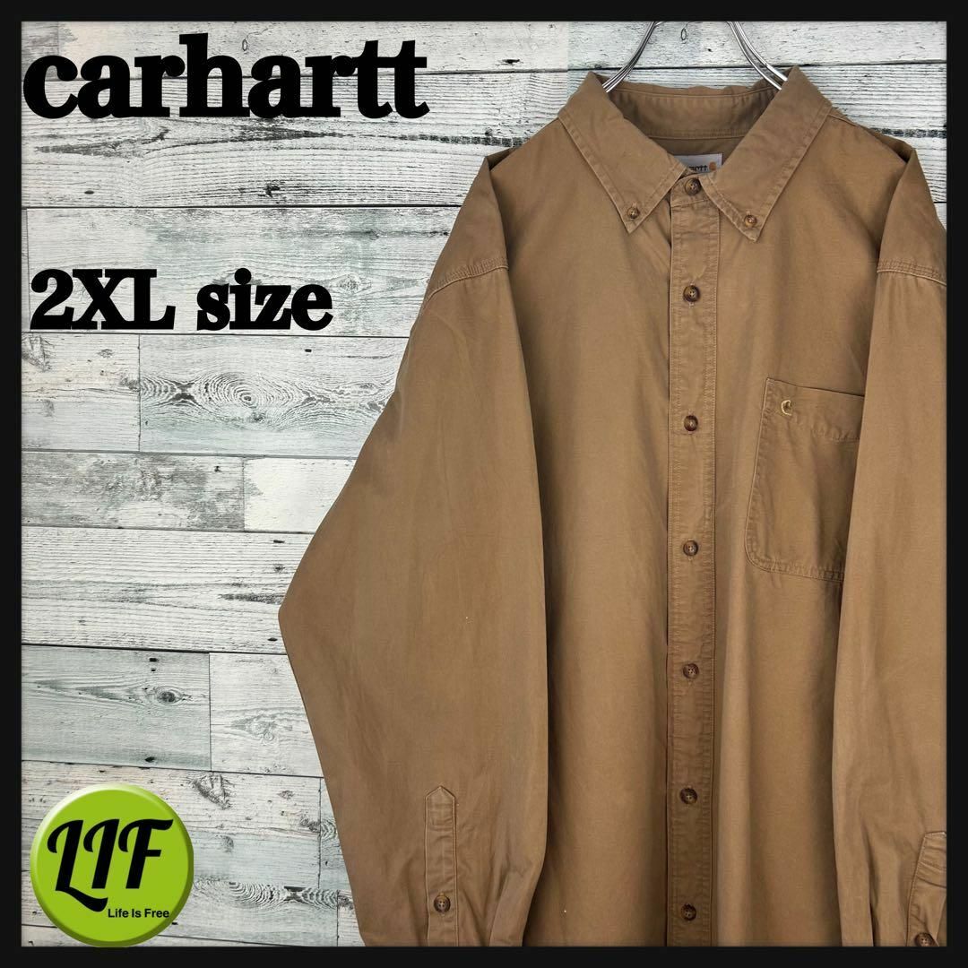 carhartt - 希少 カーハート 刺繍ロゴ ワンポイント 胸ポケット 長袖