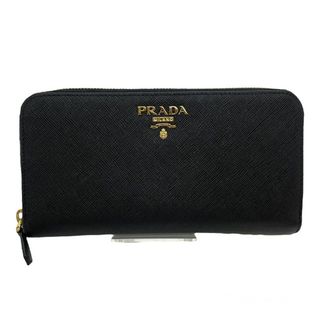 プラダ(PRADA)のプラダ(PRADA) 1ML506 サフィアーノ メタル/ジップアラウンド長財布 財布 レディース (カラー：NERO（ブラック×ゴールド金具）)  【Aランク】【中古】(財布)