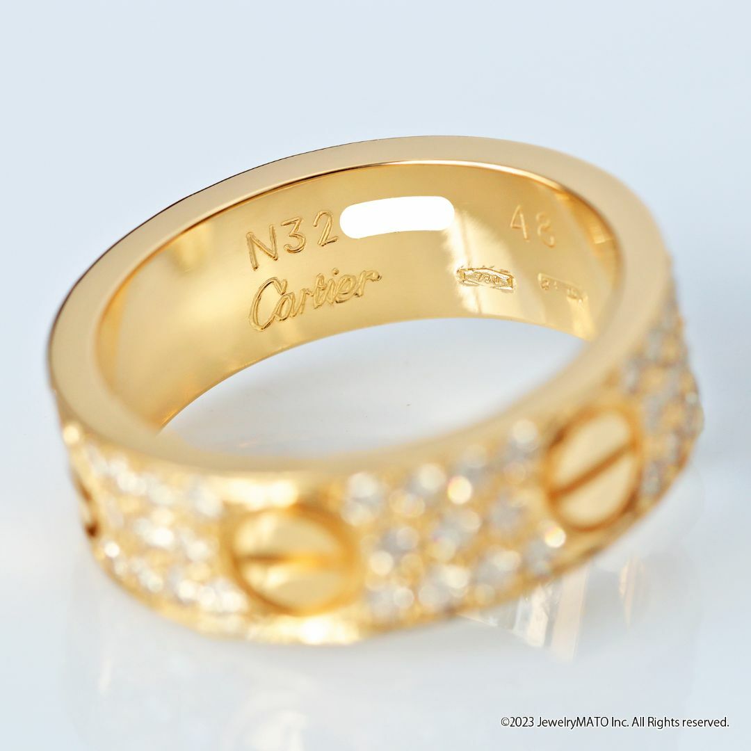 Cartier(カルティエ)の【鑑別書付き】カルティエ ラブリング K18 イエローゴールド #48 ダイヤ レディースのアクセサリー(リング(指輪))の商品写真