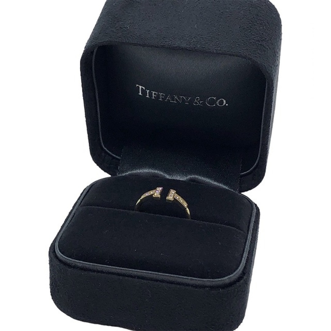 ティファニー(TIFFANY&Co.) Tワイヤーリング 12Pダイヤモンド K18 750 6.5号、リング幅：約1.5mm 約2.2g (刻印詳細：T&Co. AU750 ITALY) リング/指輪 【SAランク】 8