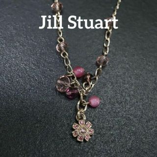 ジルスチュアート(JILLSTUART)の【匿名配送】ジル スチュアート ネックレス ゴールド 花　ピンク(ネックレス)