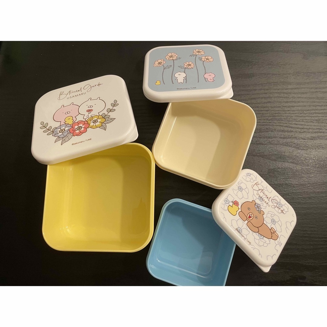 うさまる ボタニカル ランチボックス 箸 セット インテリア/住まい/日用品のキッチン/食器(弁当用品)の商品写真