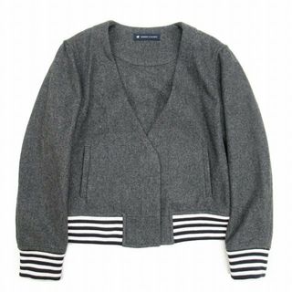 美品 14aw ボーダーズアットバルコニー メルトン素材 ブルゾン ノーカラー(ブルゾン)