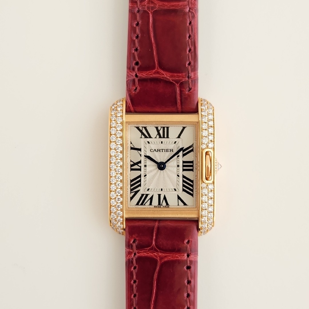 Cartier - 新品カルティエ☆タンク・アングレーズSM☆純正ダイヤ☆革