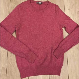 ユニクロ(UNIQLO)のユニクロ　カシミヤ100% ピンク　s(ニット/セーター)