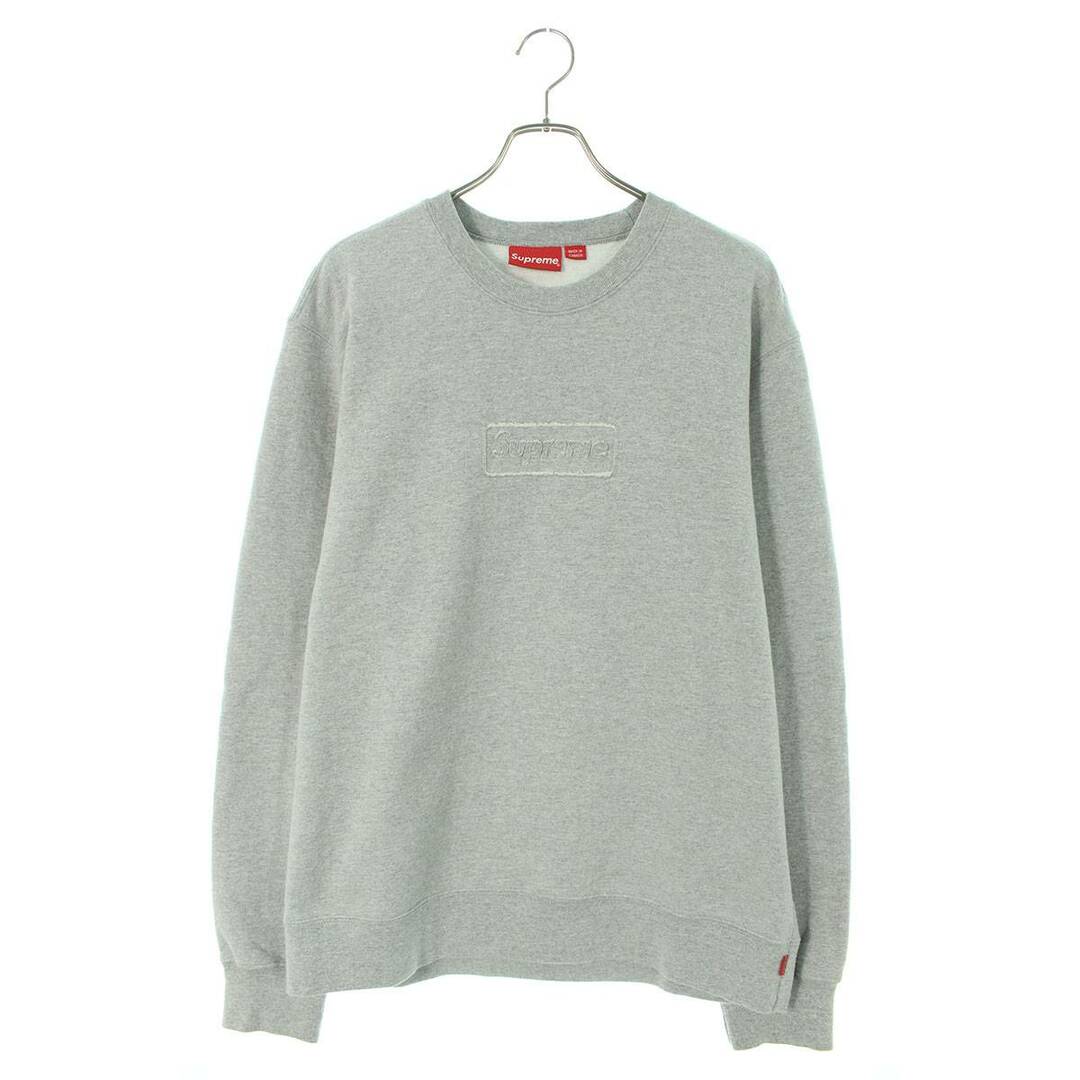 M supreme cutout logo crewneck ヘザーグレー