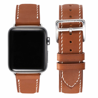 アップルウォッチ(Apple Watch)のApple Watch レザー 革 皮 上質 バンド ベルト　ウルトラ　49mm(レザーベルト)