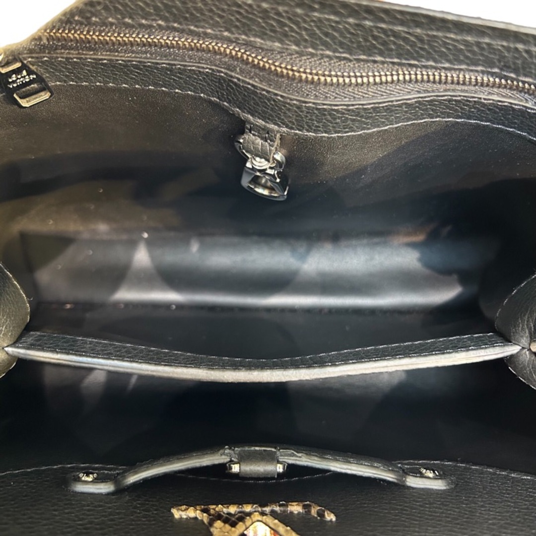 ルイ・ヴィトン LOUIS VUITTON カプシーヌBB レッド パイソン/ツイード レディース ハンドバッグ 7