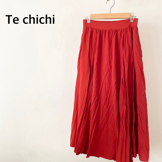 テチチ(Techichi)のTe chichi テチチ　レッド　ロングスカート　フリーサイズ(ロングスカート)