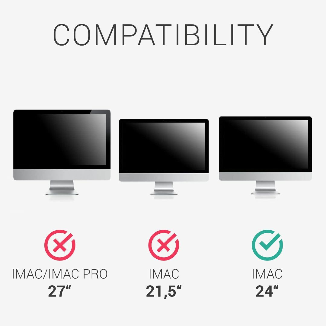 【色: ダークグレー】kwmobile 対応: Apple iMac 24" モ