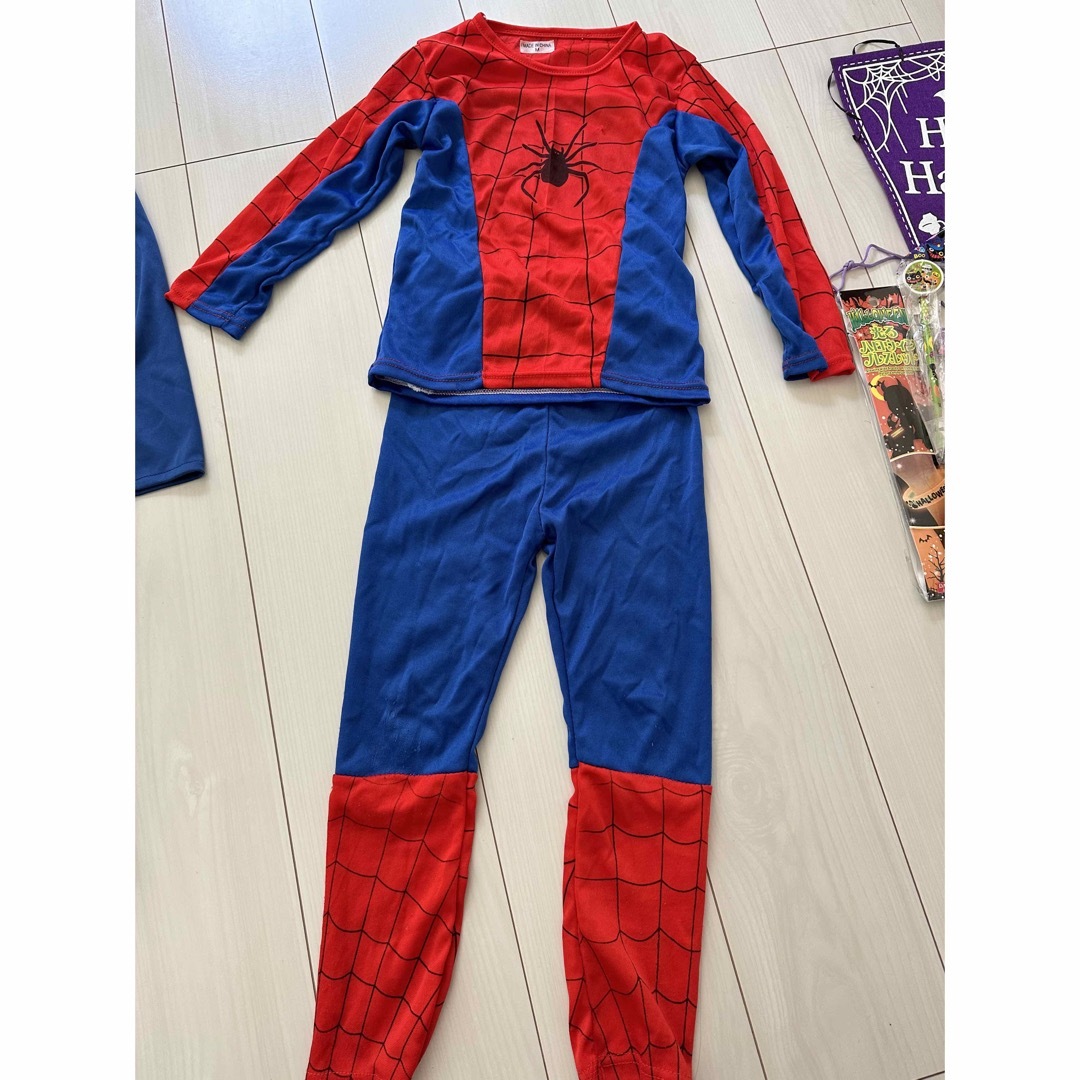 ハロウィン　衣装　スパイダーマン　子供　コスプレ　Lサイズ エンタメ/ホビーのコスプレ(衣装)の商品写真