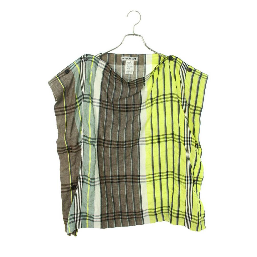ISSEY MIYAKE - イッセイミヤケ 18SS IM82FJ528 チェック柄リネン