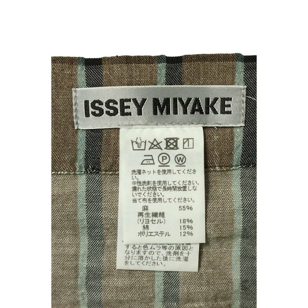 ISSEY MIYAKE(イッセイミヤケ)のイッセイミヤケ  18SS  IM82FJ528 チェック柄リネンボックスブラウス レディース 2 レディースのトップス(シャツ/ブラウス(長袖/七分))の商品写真