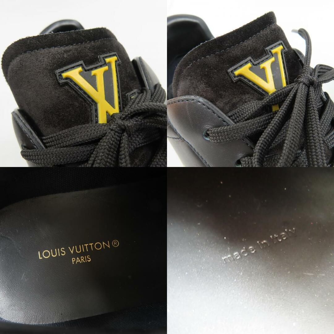 LOUIS VUITTON(ルイヴィトン)の新品同様美品 LOUIS VUITTON ルイヴィトン 靴 ロゴ 21年製 8 1/2 27.5cm ルクセンブルグライン スニーカー レザー ブラック【中古】 メンズの靴/シューズ(スニーカー)の商品写真