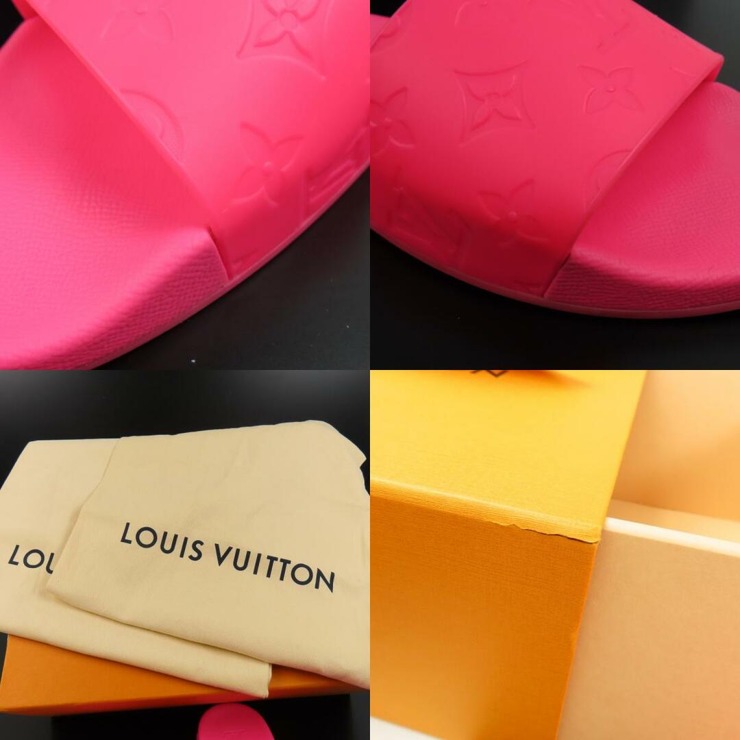 LOUIS VUITTON(ルイヴィトン)の新品同様美品 LOUIS VUITTON ルイヴィトン ウォーターフロントライン 靴 スリッパ 6 25cm ミュール サンダル ラバー ピンク【中古】 メンズの靴/シューズ(サンダル)の商品写真