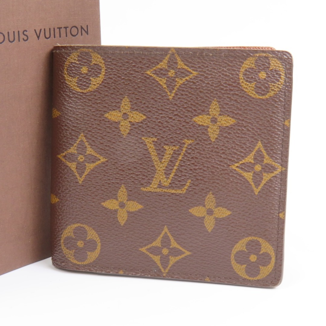 未使用品 LOUIS VUITTON ルイヴィトン 札入れ ベタ無 ヴィンテージ モノグラム 二つ折り財布 PVC ブラウン