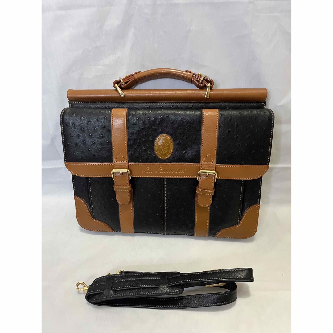 美品 LA LAURENT オーストリッチレザービジネスバッグ 2way - ビジネス