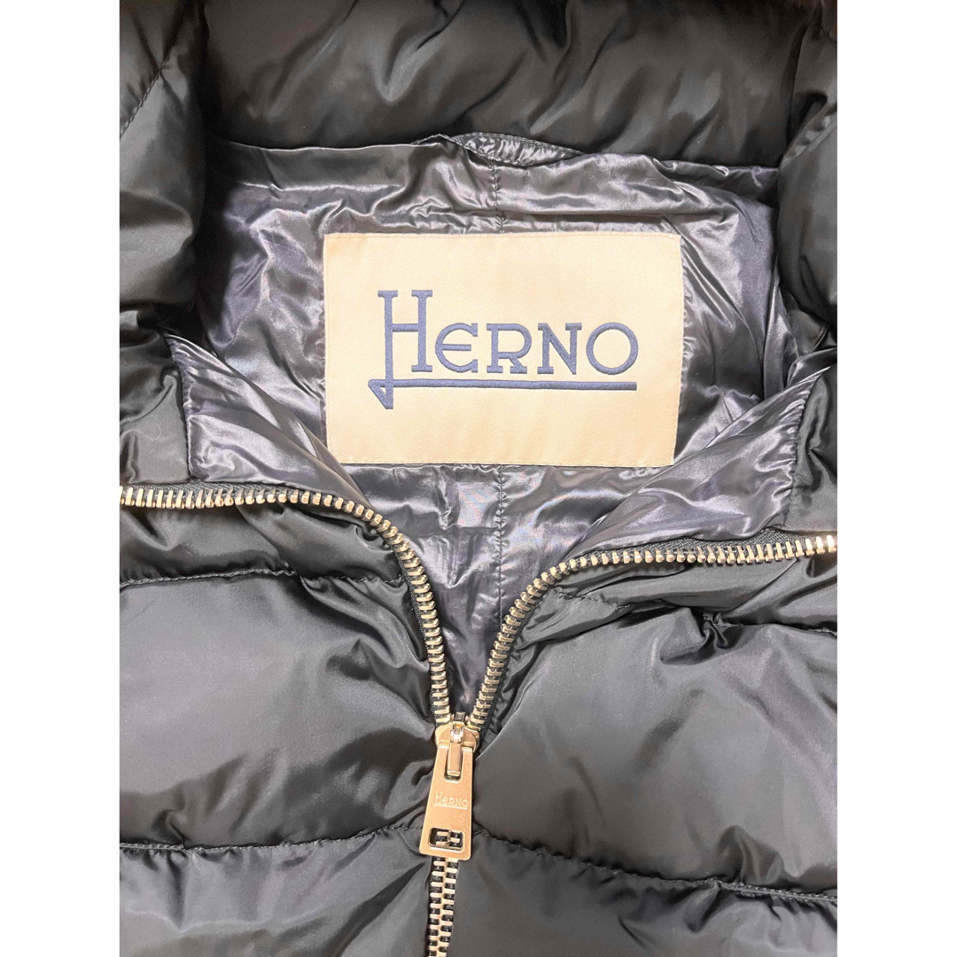HERNO(ヘルノ)の美品　ヘルノ　ダウンコート　38   タグあり　定価20万円 レディースのジャケット/アウター(ダウンジャケット)の商品写真