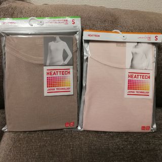 ユニクロ(UNIQLO)の【たこ様専用】ユニクロ　ヒートテック2枚セット　Sサイズ(アンダーシャツ/防寒インナー)