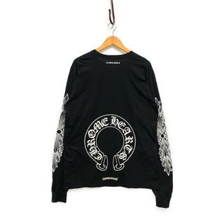 クロムハーツ(Chrome Hearts)のCHROME HEARTS クロムハーツ フローラルクロス ホースシュープリント ポケット付き ロング Tシャツ 黒 サイズXL 正規品 / 27389B(Tシャツ/カットソー(七分/長袖))